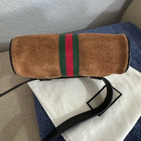 Gucci Brown Suede Ophidia Web Waist Bag belt bag fanny pack unisex - Picture 8 of 17
